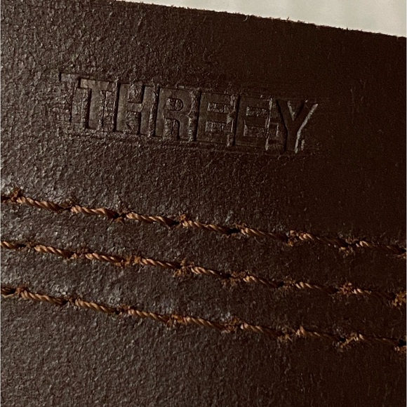 Diesel Threey Vintage Tan Leather Belt Size 34/90 - Picture 3 of 16